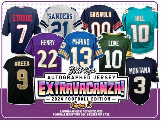 Gold Rush 2024 Series 3 Extravaganza Football Jersey | PICK 1 TEAM GET 1 RANDOM TEAM FOR FREE | (Breaks WED 5/14 by 9:00 PM EST. or when full)
