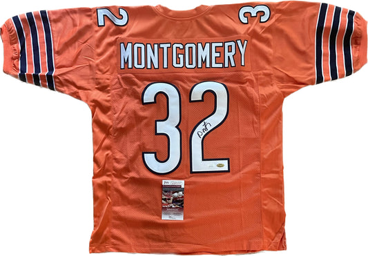 David Montgomery Autographed Custom Chicago Bears Jersey with JSA COA