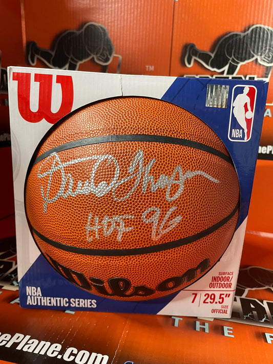 David Thompson Nuggets Autographed Wilson Basketball "HOF 96 " Inscription with Tristar COA - 8218041