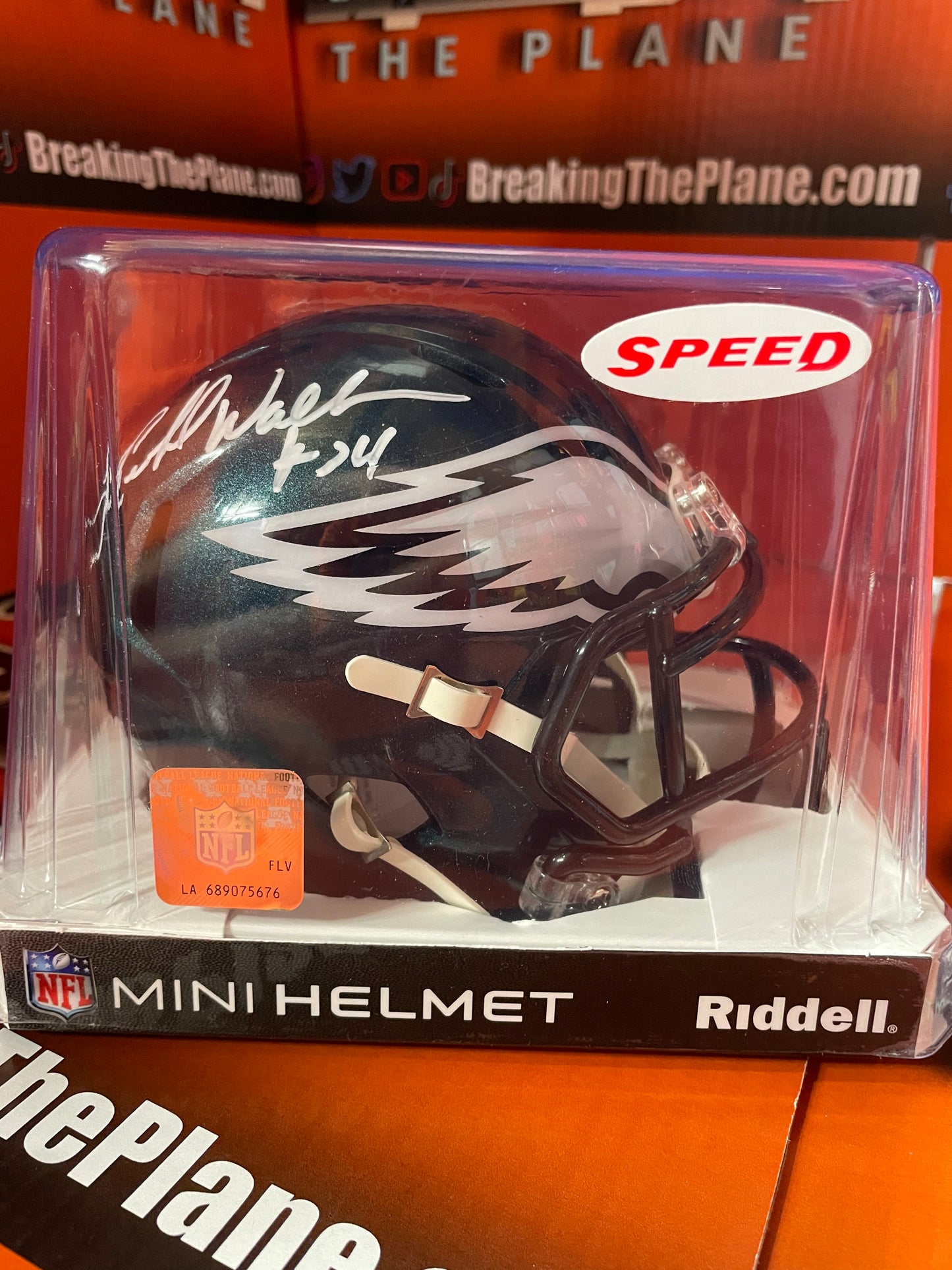 Herschel Walker Autographed Philadelphia Eagles Mini Helmet with Beckett COA