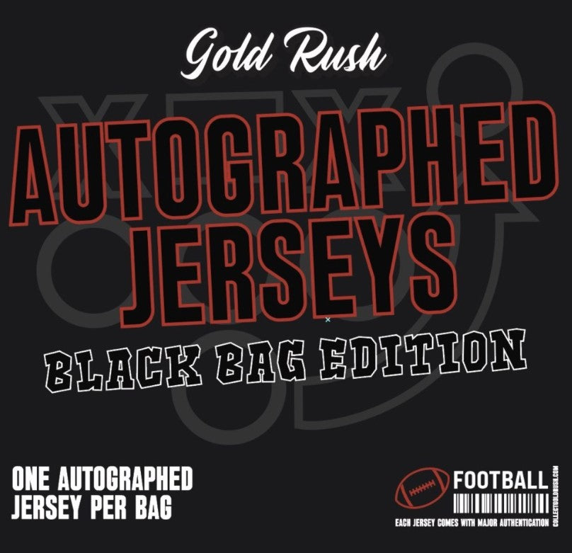 Gold Rush 2025 Black Bag Football Jersey | Personal Break! (We can break or ship sealed) *BREAK#PET293*