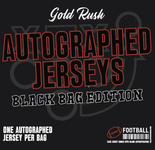 Gold Rush 2025 BLACK BAG FOOTBALL JERSEY | RANDOM NUMBER BREAK | $10/SPOT, $19 for 2, or 4 for $35 | *Breaks when Full* *BREAK#DAV668*