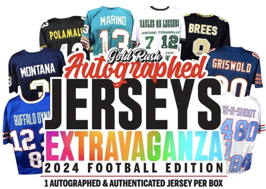 Gold Rush 2024 Extravaganza Football Jersey | Personal Break! (We can break or ship sealed) *BREAK#PET270*