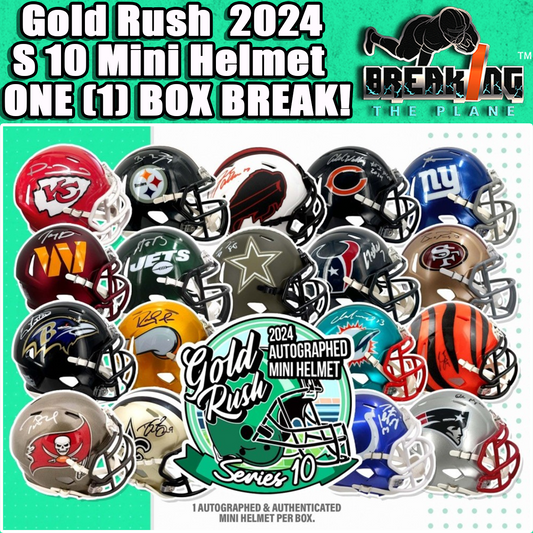 Gold Rush 2024 Series 10 FOOTBALL Mini Helmet  | PICK 1 TEAM GET 1 RANDOM TEAM FOR FREE | (Breaks MON 4/21 by 9:00 PM EST. or when full)