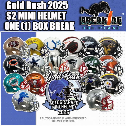 Gold Rush 2025 Series 2 FOOTBALL Mini Helmet  | PICK 1 TEAM GET 1 RANDOM TEAM FOR FREE | (Breaks MON 5/12 by 9:00 PM EST. or when full)