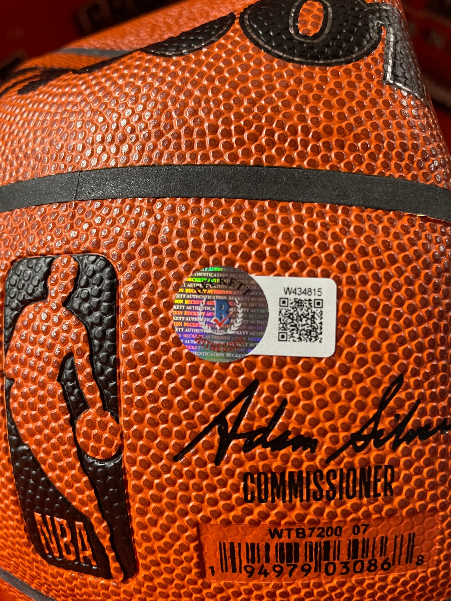 James Harden Autographed Wilson Basketball with Beckett COA