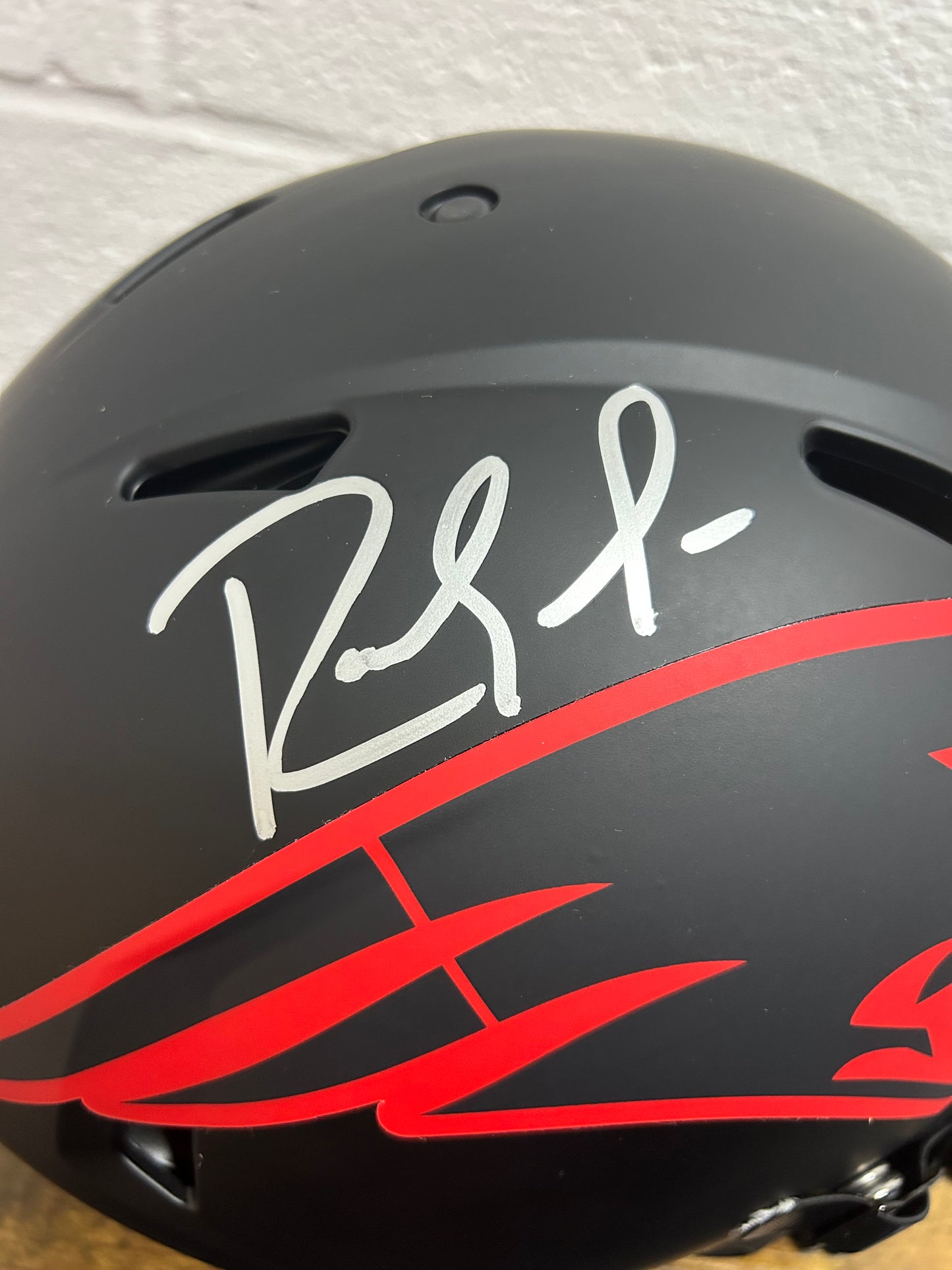 Randy Moss AUTHENTIC Eclipse Specialty Full Size Helmet Patriots Beckett COA with visor