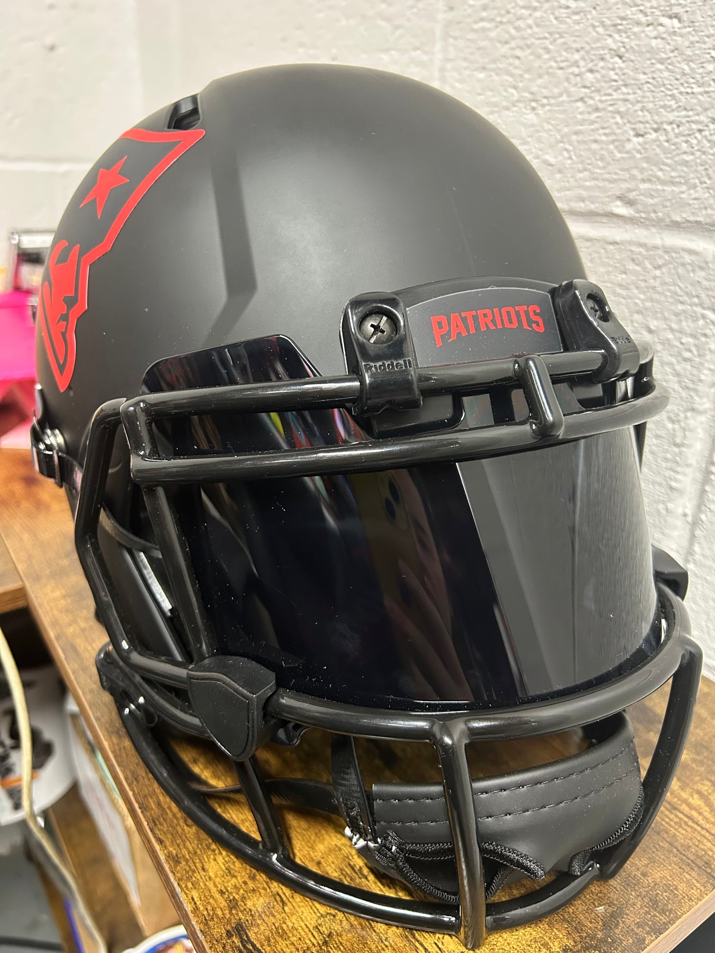 Randy Moss AUTHENTIC Eclipse Specialty Full Size Helmet Patriots Beckett COA with visor