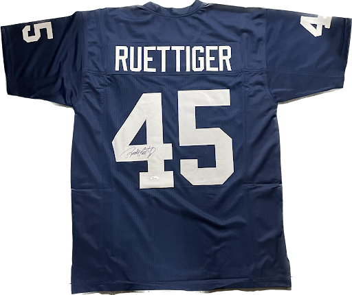 Rudy Ruettiger Notre Dame Fighting Irish Custom Navy College Jersey JSA COA