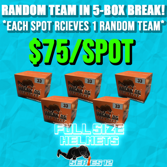 RANDOM TEAM GUARANTEED FOR BTP FIVE (5) BOX BREAK | EACH SPOT RECIEVES 1 RANDOM TEAM IN BTP 5 - BOX BREAK