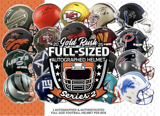 KICKOFF BREAK!  Friday | Gold Rush 2025 Series 2 FOOTBALL Full Size Helmet | PICK 1 TEAM GET 1 RANDOM TEAM FOR FREE | (Breaks FRI 7/11 by 9:30 PM EST. or when full)
