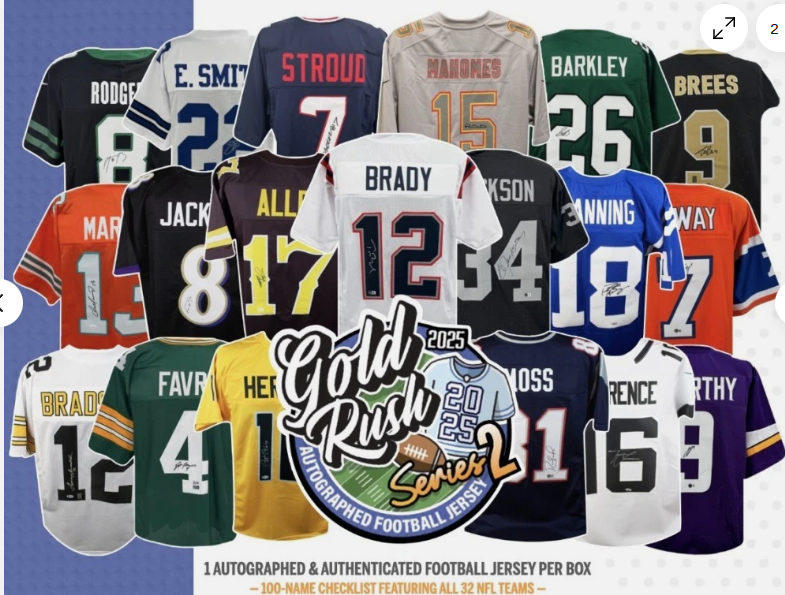 Gold Rush 2025 Series 2 FOOTBALL Jersey! | Pick 1 Team Get 3 Random | $27/Spot, 2 for $52 | *Breaks when Full* | *BREAK#DAV615*