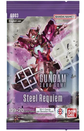Gundam Trading Card Game TCG Steel Requiem Booster Pack! 12 cards! Bandai/Namco