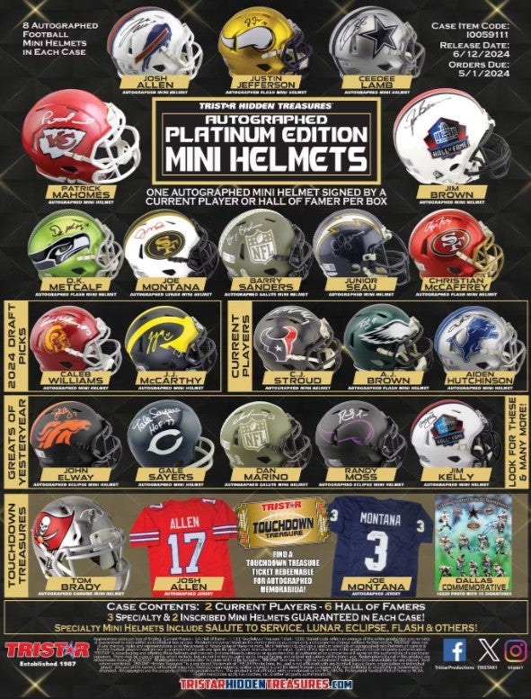 Tristar 2024 Platinum Mini Helmet | Personal Break! (We can break or ship sealed) *BREAK#PET277*