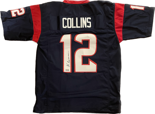 Nico Collins Autographed Texans Custom Jersey Tristar COA