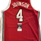 Larry Johnson Autographed "Grandmama" Custom Basketball Jersey JSA COA