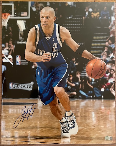 Jason Kidd Autographed 16x20 Photo Beckett COA Mavericks