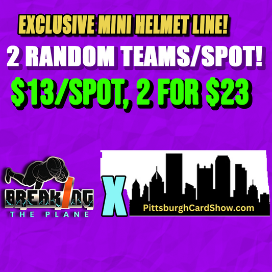 BTP MINI HELMET | 2 RANDOM TEAMS/SPOT | $13/Spot, 2 for $23 | *Breaks when Full* *BREAK#DYL894*