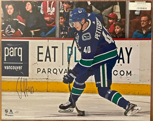 Elias Petterson Autographed 16x20 Photo Fanatics COA Canucks