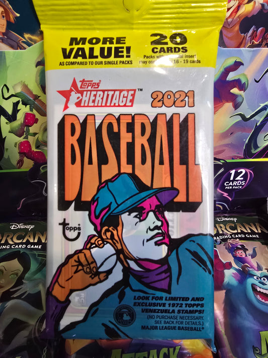 2021 Topps Heritage Baseball Fat Pack - 20 Cards!