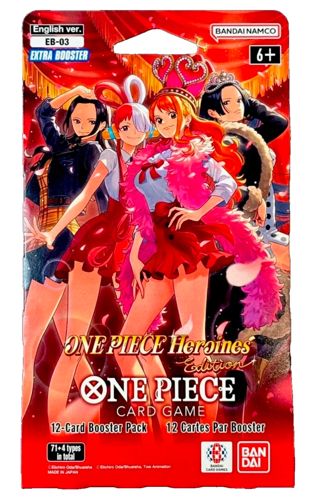 One Piece Heroines SLEEVED Booster Pack! 12 cards! Bandai/Namco