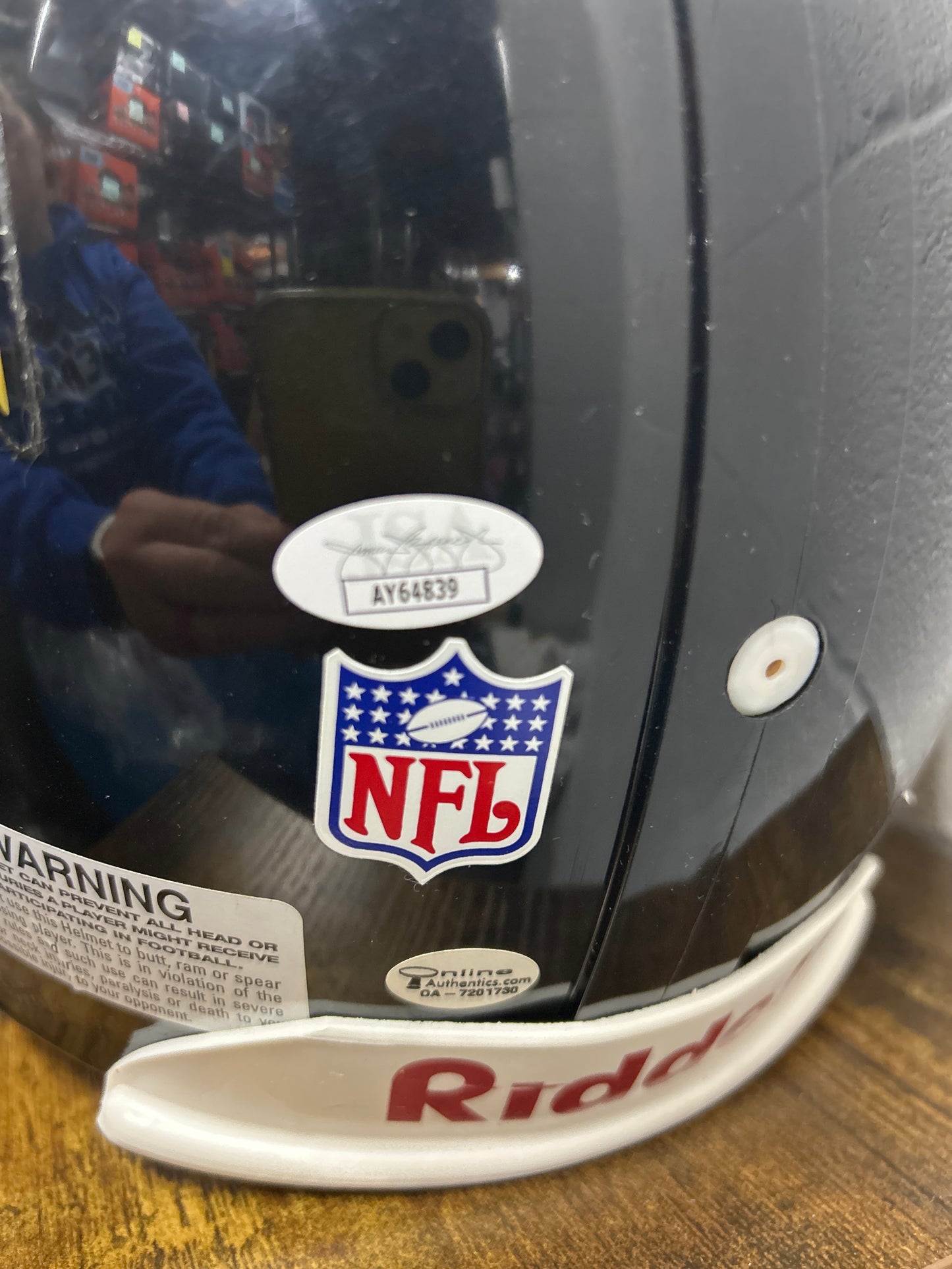 Ray Lewis Autographed Authentic Ravens Full Size Helmet JSA COA