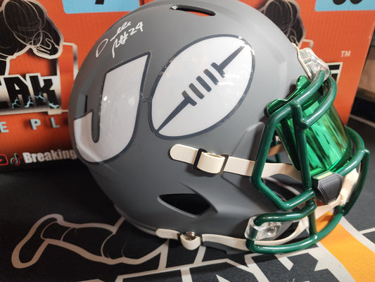 Darrelle Revis Autographed AMP Jets Full Size Helmet Beckett COA