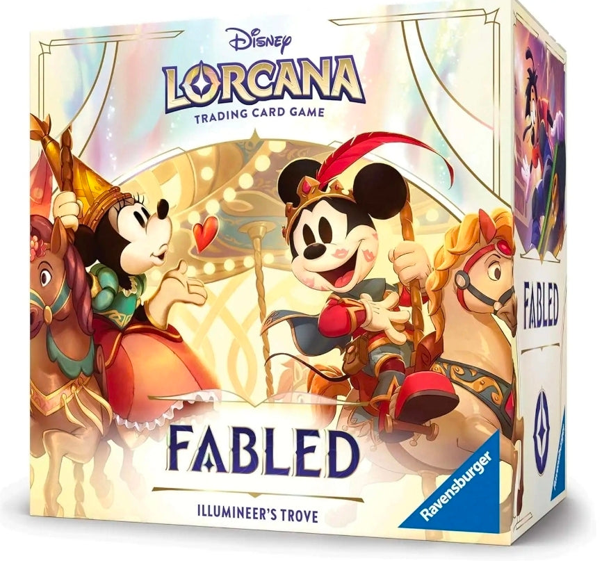 Disney Lorcana Trading Card Game Fabled Illumineer's Trove [8 Booster Packs, Storage Box & More]