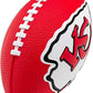 NEW! Franklin Sports NFL Kansas City Chiefs Football - Kids Foam Football - Soft Junior Size 8.5" Ball with 3D Logos - Perfect for Gameday + Tailgates