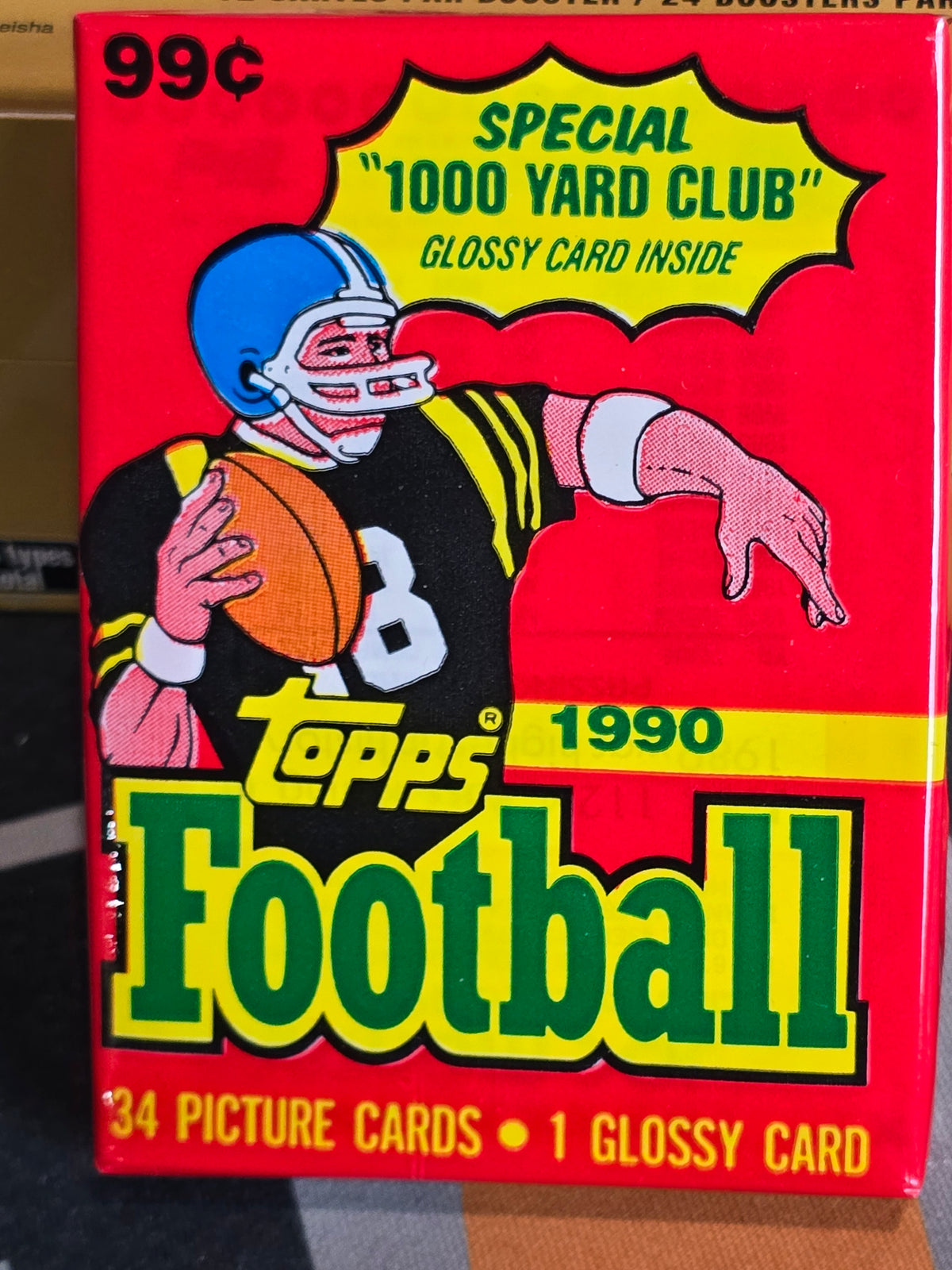 1990 Official Topps Football Trading Card Pack - 34 cards!