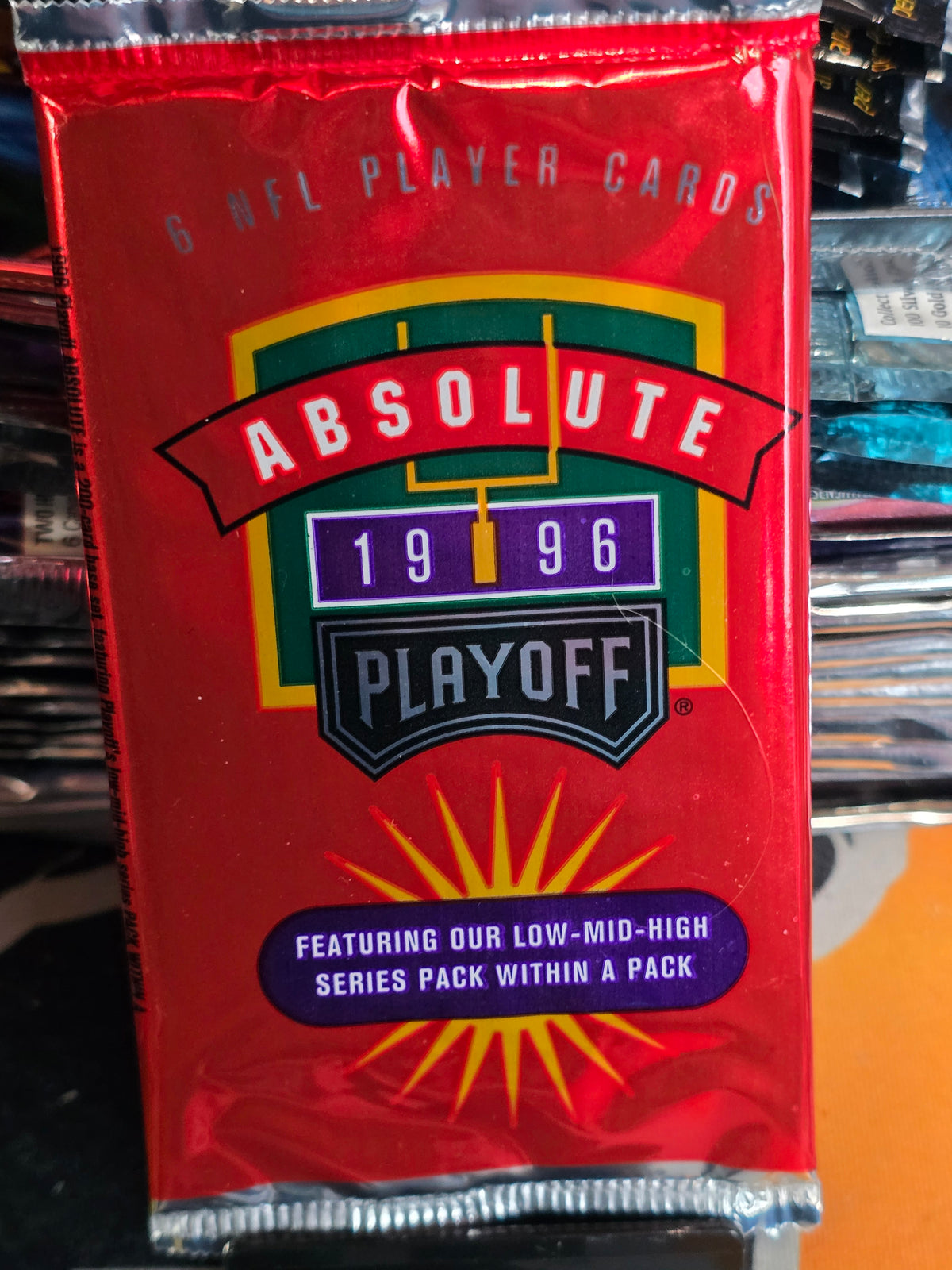 1996 Absolute Playoff Football Hobby Pack - RARE, two packs inside!