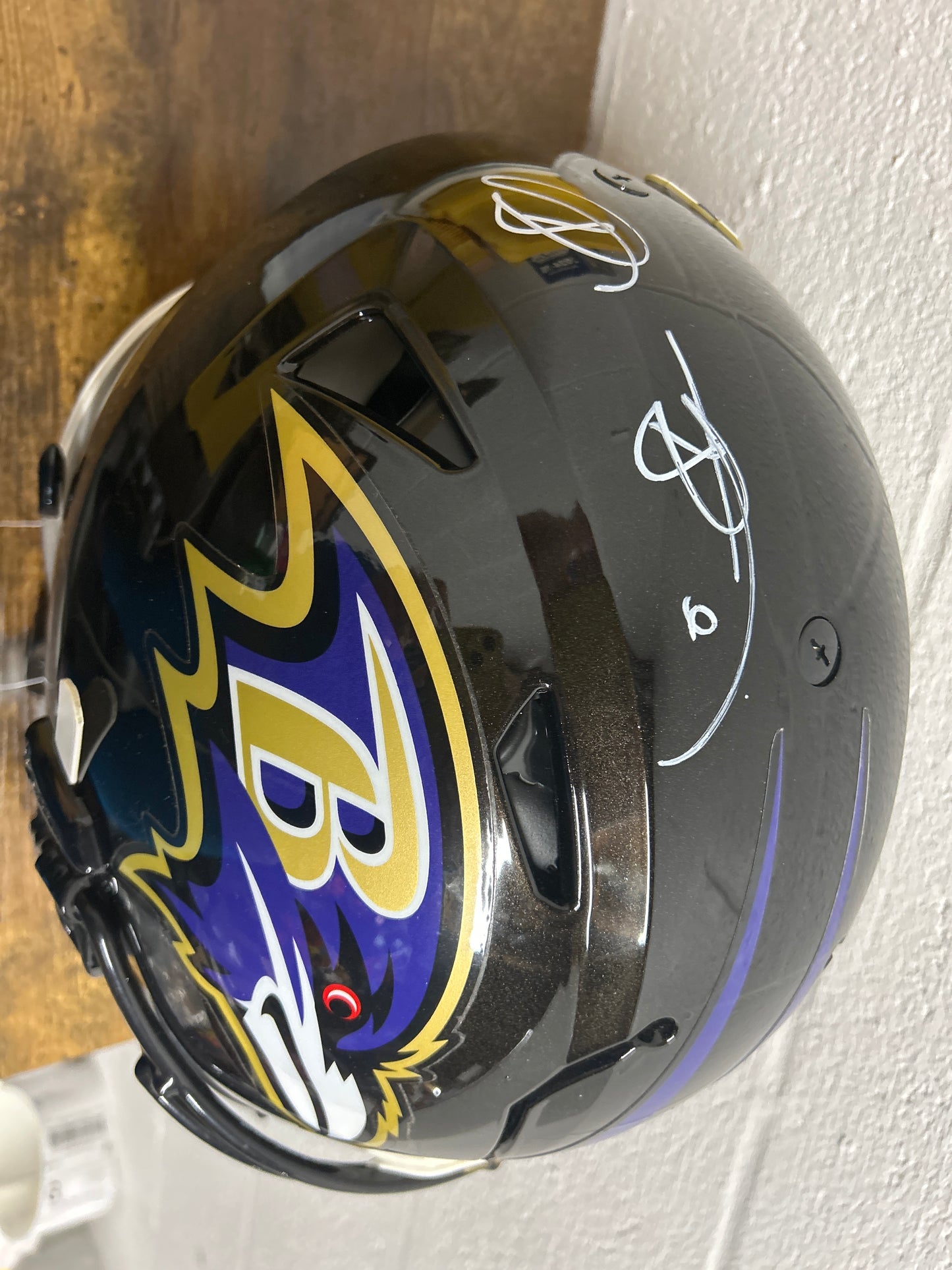 Shannon Sharpe Speed Flex AUTHENTIC Super Bowl XXXV Helmet Beckett COA