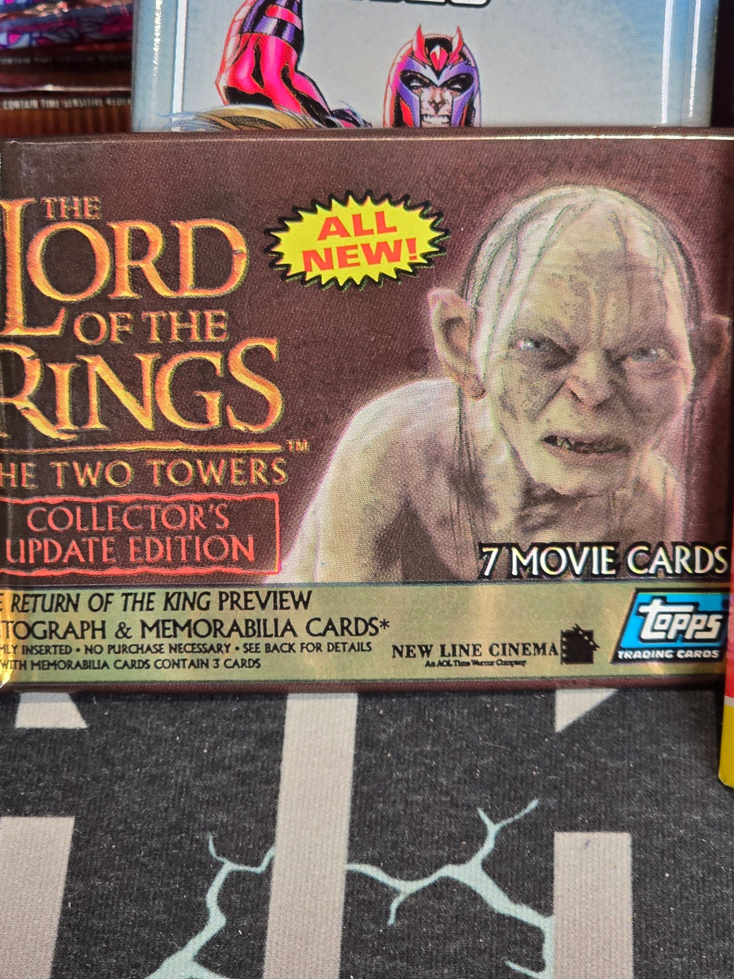2002 Topps Lord of the Rings The Two Towers Collector's Update Edition LOTR Widevision Movie Cards New Line Cinema - 7 movie cards! Chase mem hits