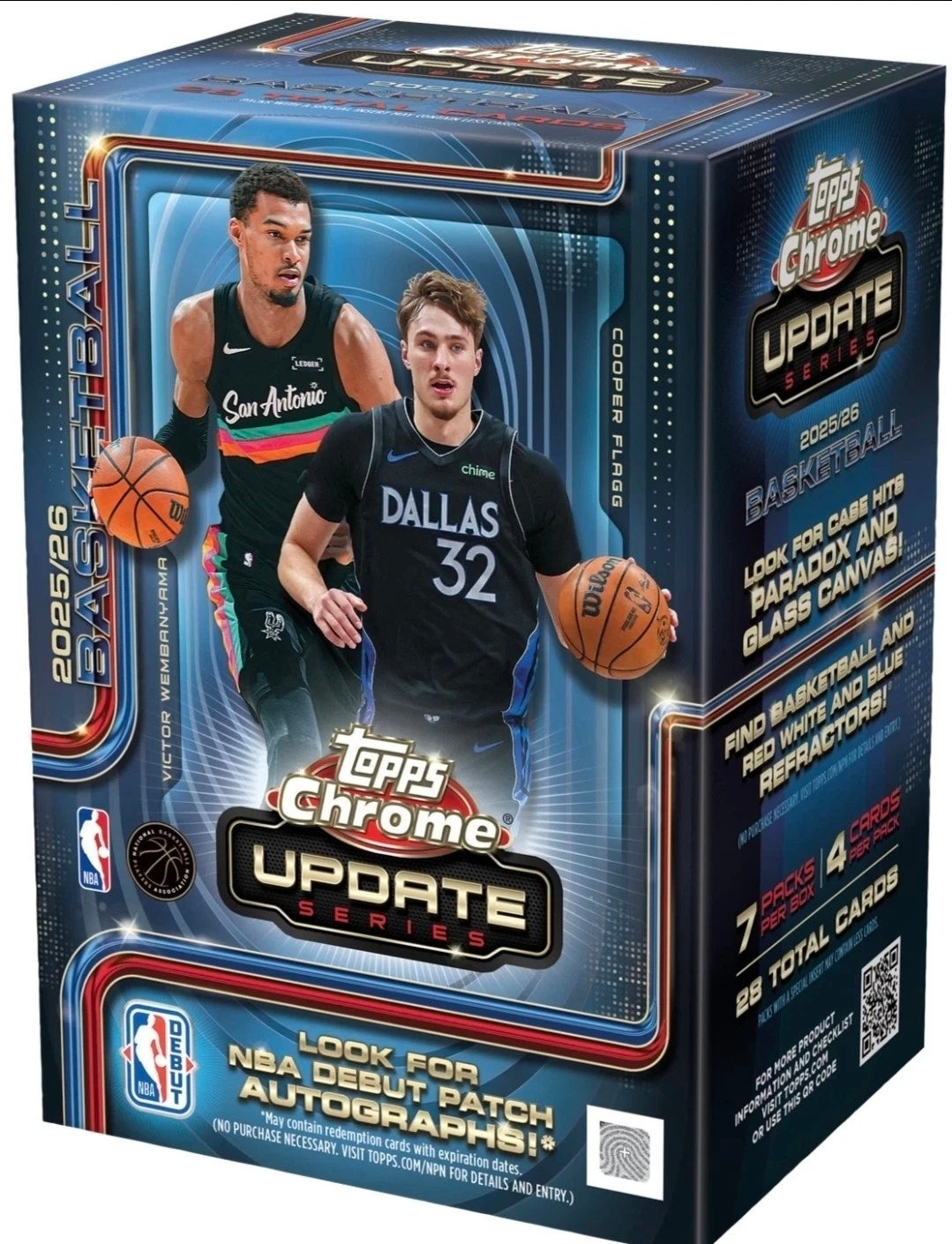 2026 Topps CHROME UPDATE Basketball Blaster Box
