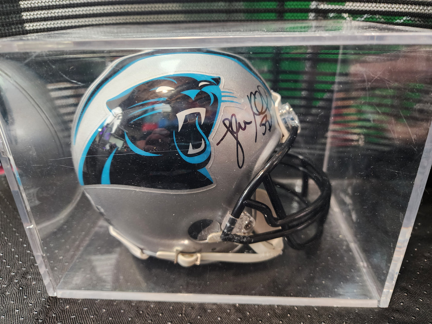 Luke Kuechly Autographed Panthers Mini Helmet With Beckett COA with case!!