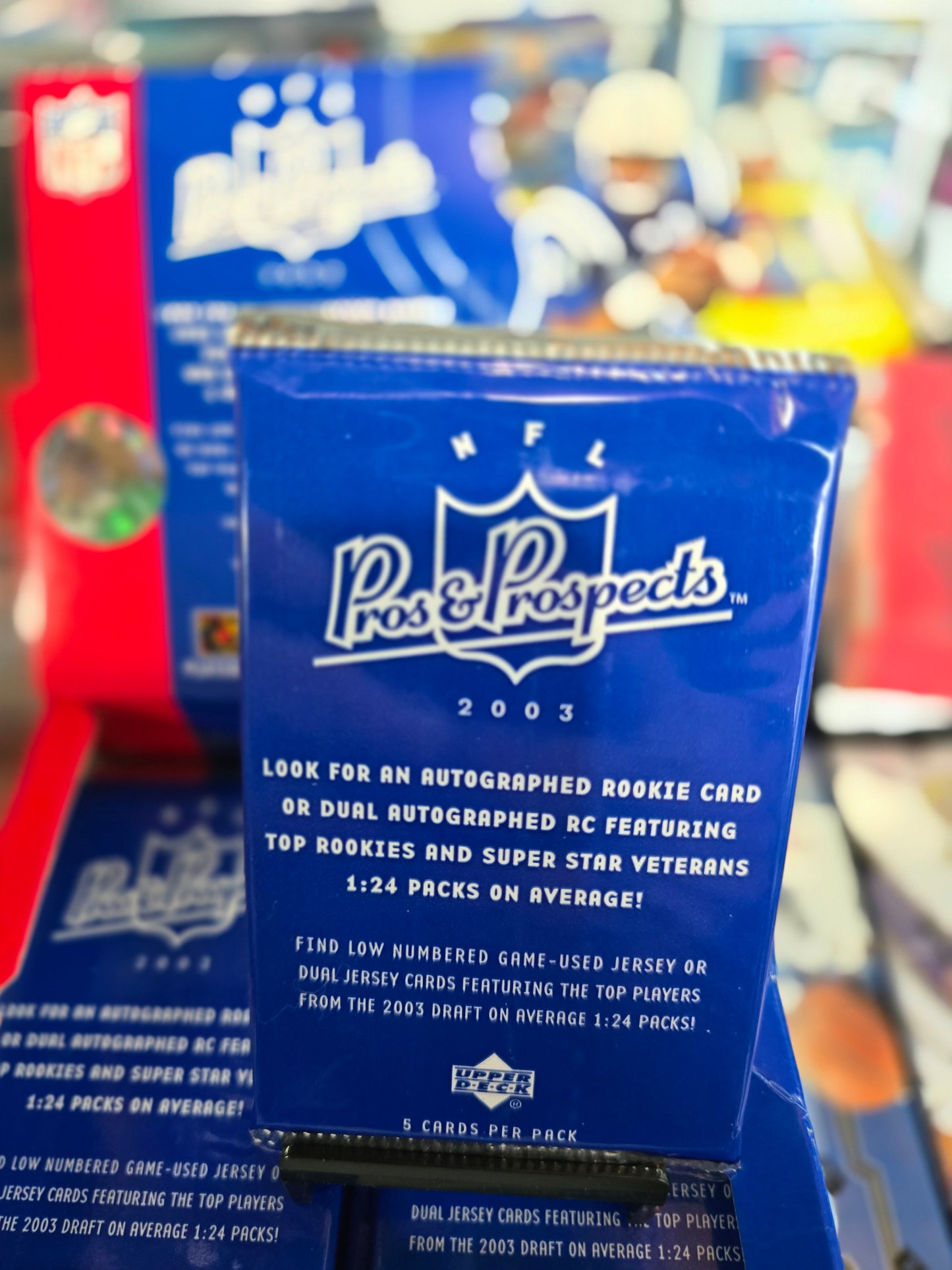 2003 Pro Prospects Football Hobby Pack - chase autos and relics!