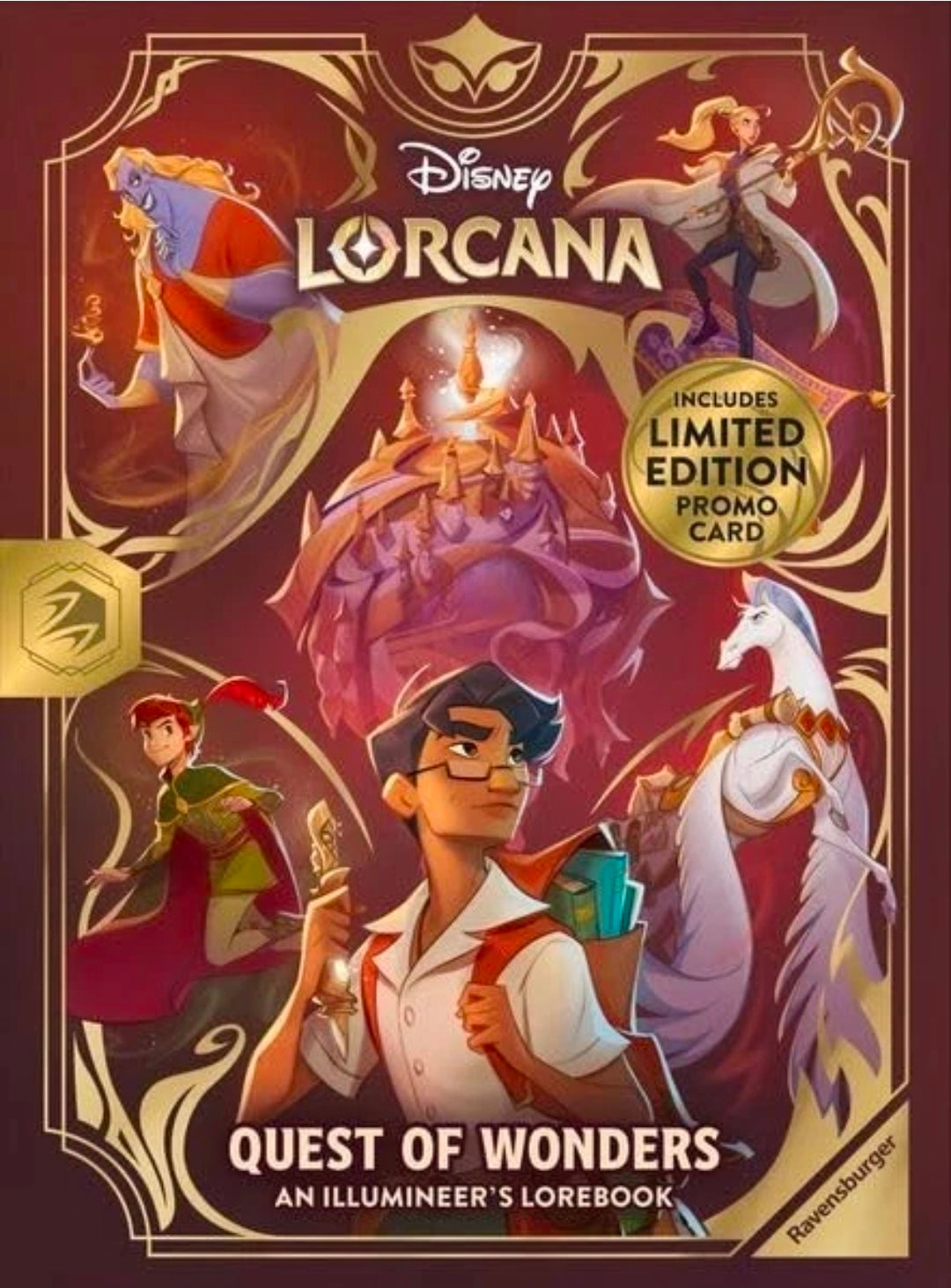 Disney Lorcana Quest Of Wonders An Illumineer's Lorebook W/ PROMO