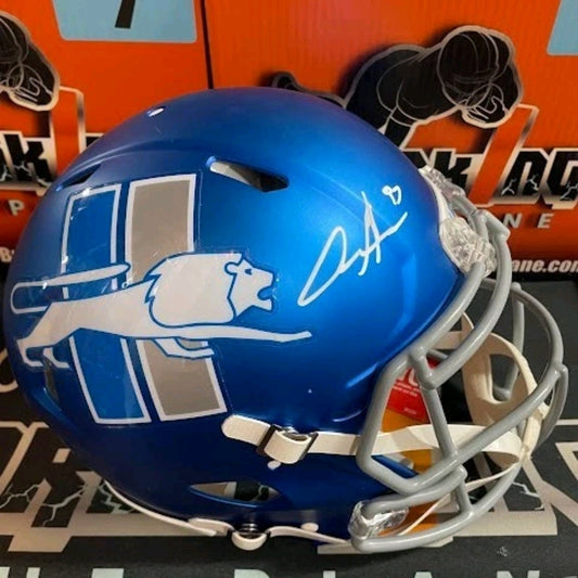 Aidan Hutchinson Autographed AUTHENTIC Lions Full Size Throwback Beckett COA