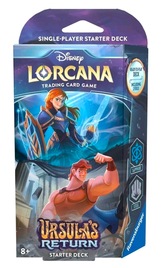 Disney Lorcana Ursula's Return Starter Deck, includes 1 booster pack!