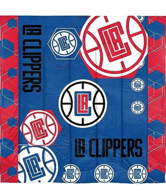 NEW! Northwest The Company NBA Los Angeles Clippers Comforter and Sham Set, Full/Queen, Hexagon