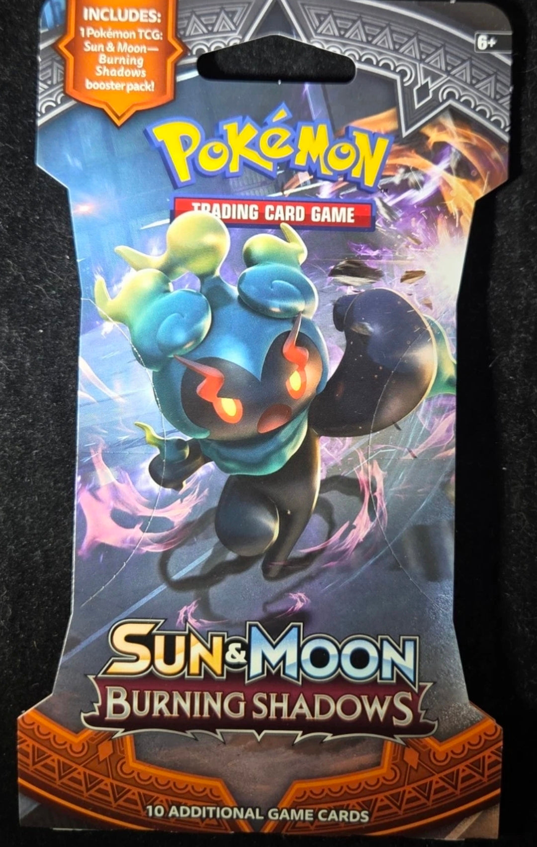 RARE Pokemon Burning Shadows Sun and Moon SLEEVED Booster Pack