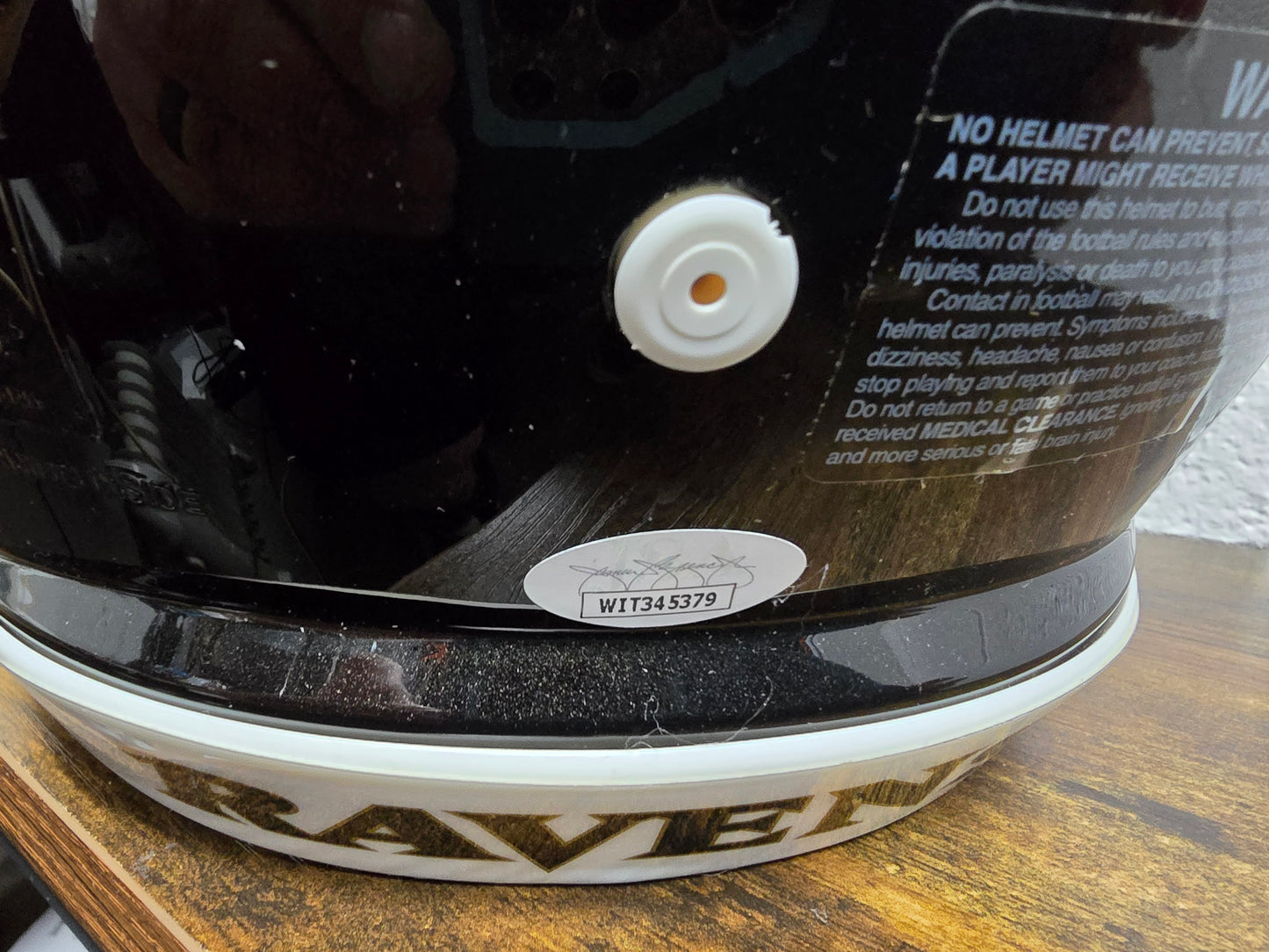 Trent Dilfer AUTHENTIC Super Bowl XXXV Inscription Helmet JSA COA