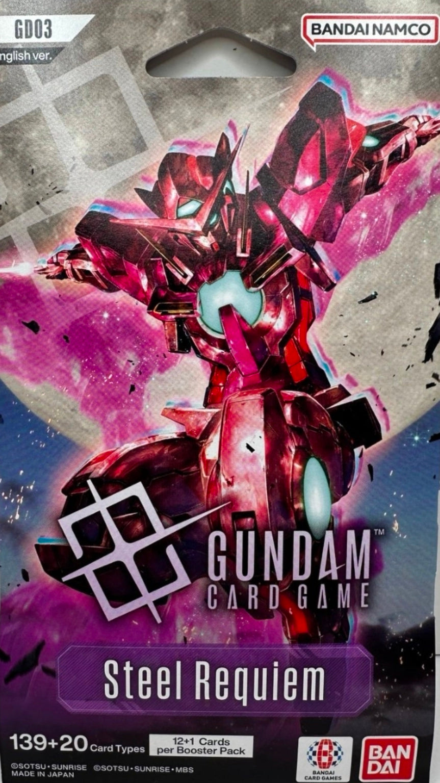 Gundam Trading Card Game TCG Steel Requiem SLEEVED Booster Pack GD03 Bandai/Namco