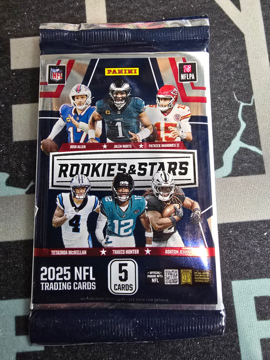 2025 Rookies & Stars Football 5-card pack