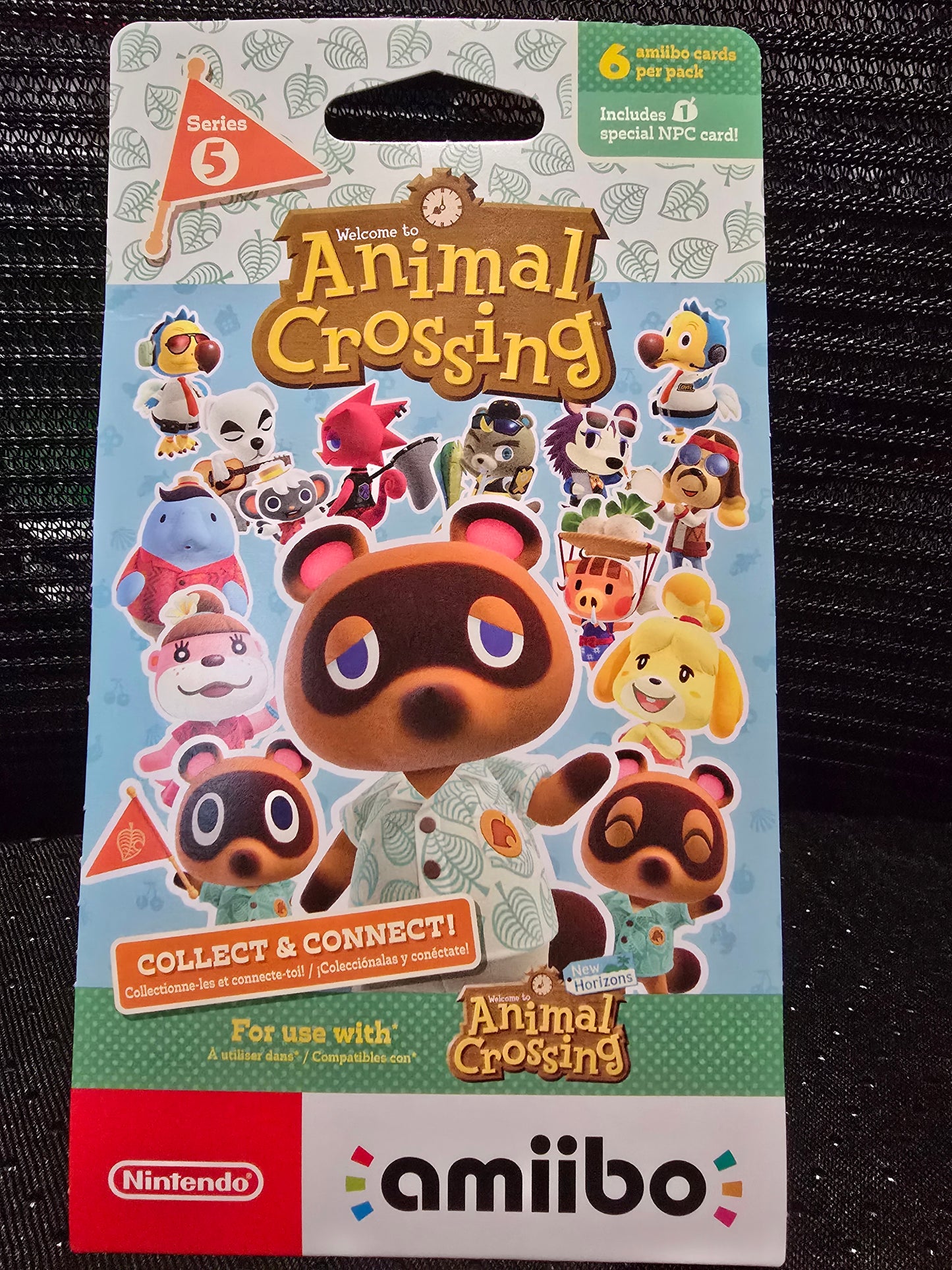 Nintendo Animal Crossing Series 5 amiibo sleeved pack - 6 cards!