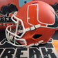 AMP Warren Sapp Auto Full Size Helmet Miami Hurricanes Fanatics COA Bucs
