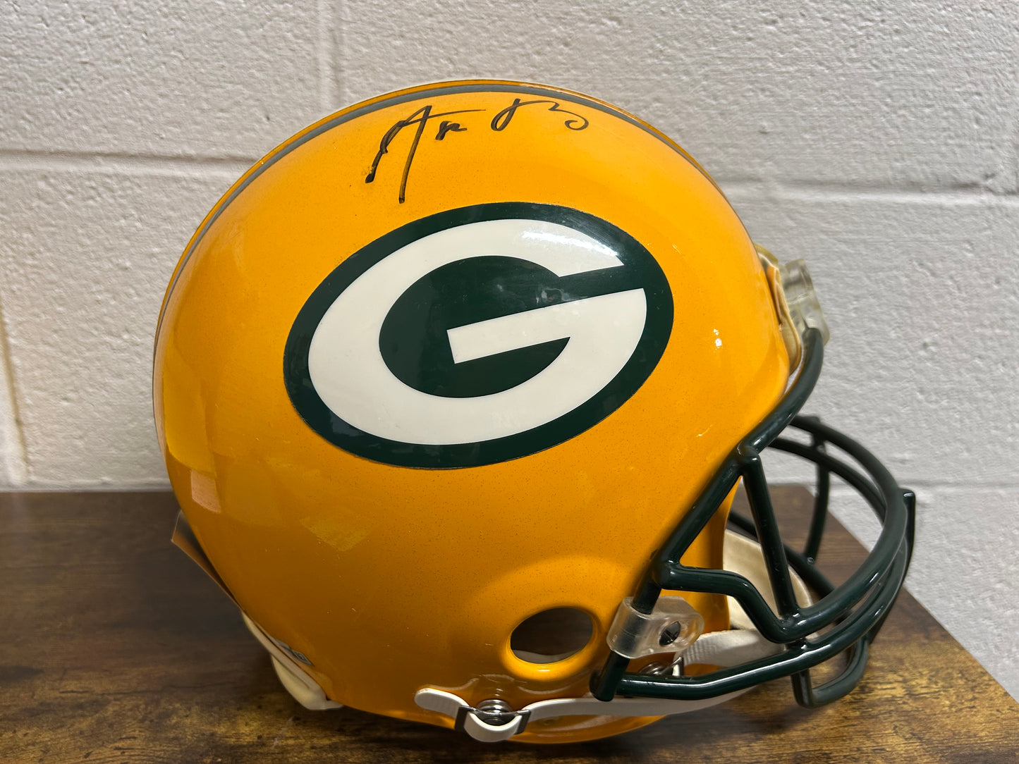 Aaron Rodgers AUTHENTIC  Autographed Full Size Helmet Green Bay Packers Fanatics COA