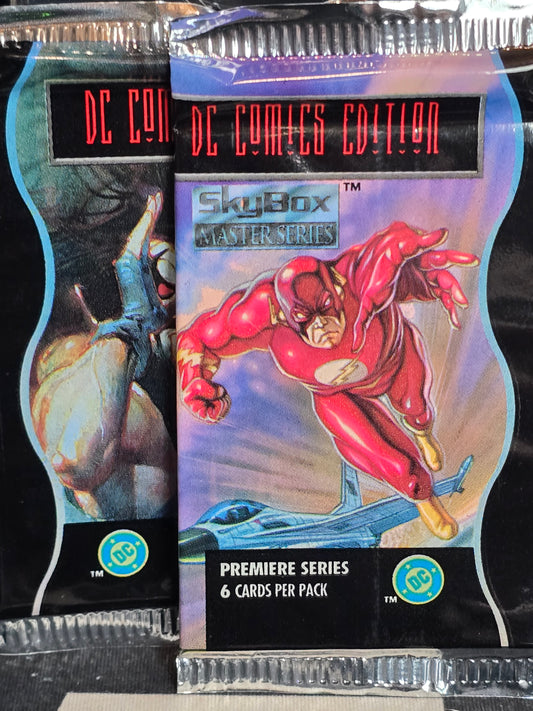 Lot of TWO (2) 1994 Skybox Master Series DC Comics Hobby Packs