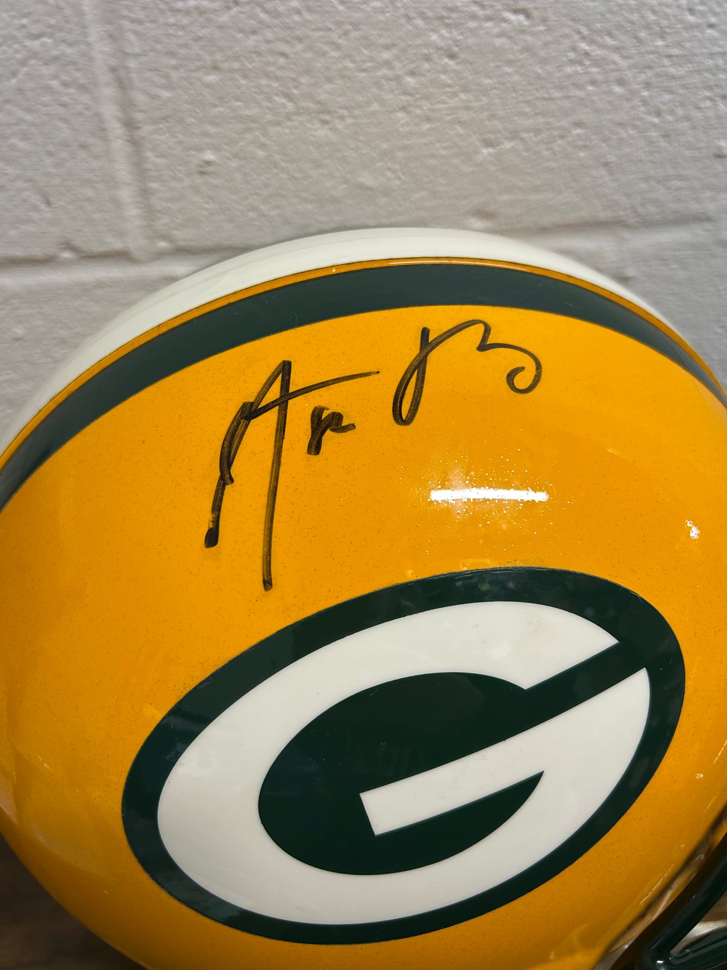 Aaron Rodgers AUTHENTIC  Autographed Full Size Helmet Green Bay Packers Fanatics COA