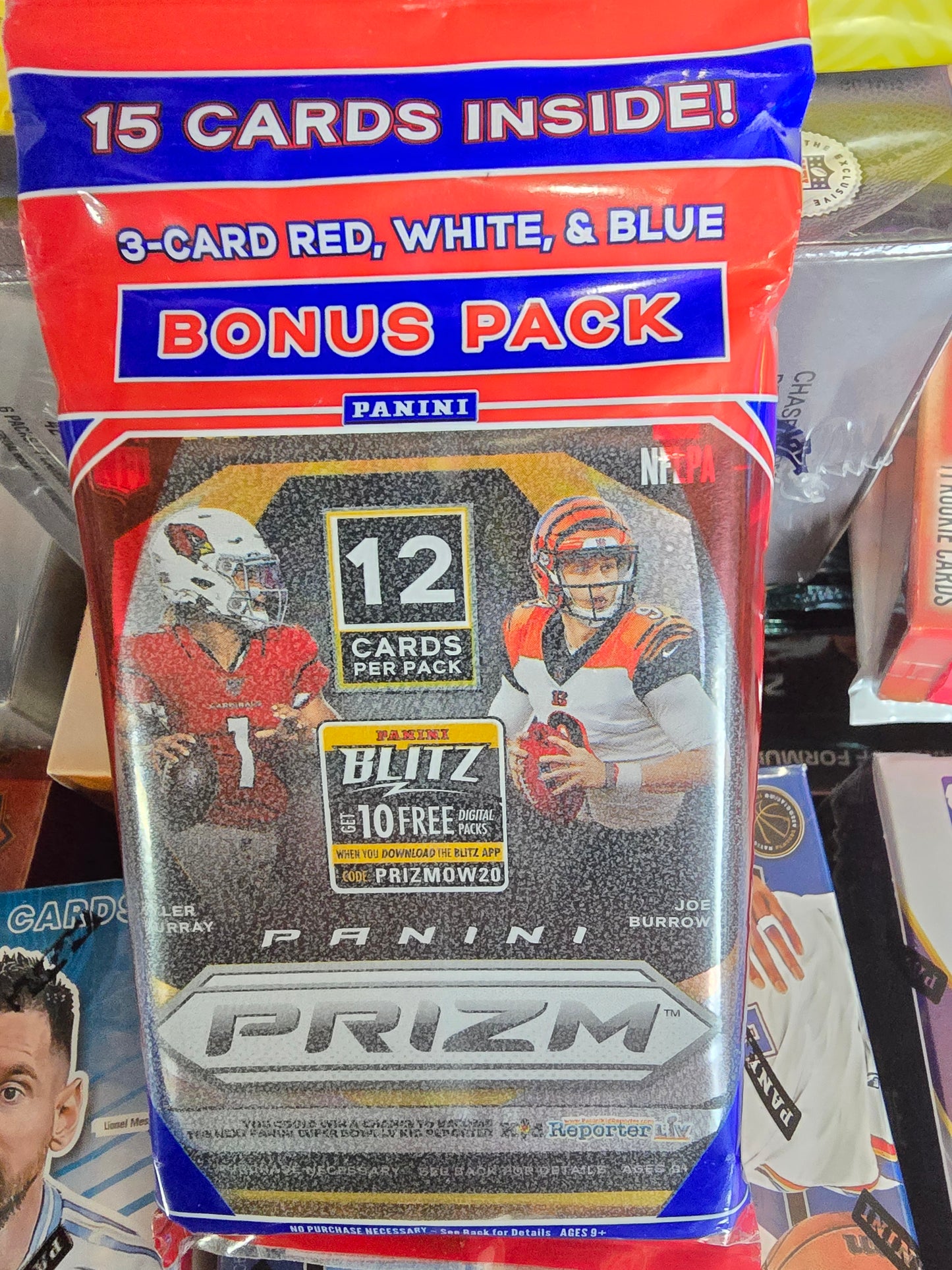 2020 Prizm Football Cello Hanger Pack - 15 Cards! Burrow Herbert Love RC?